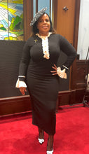 Load image into Gallery viewer, Plus Size Take Me To Church Black Dress
